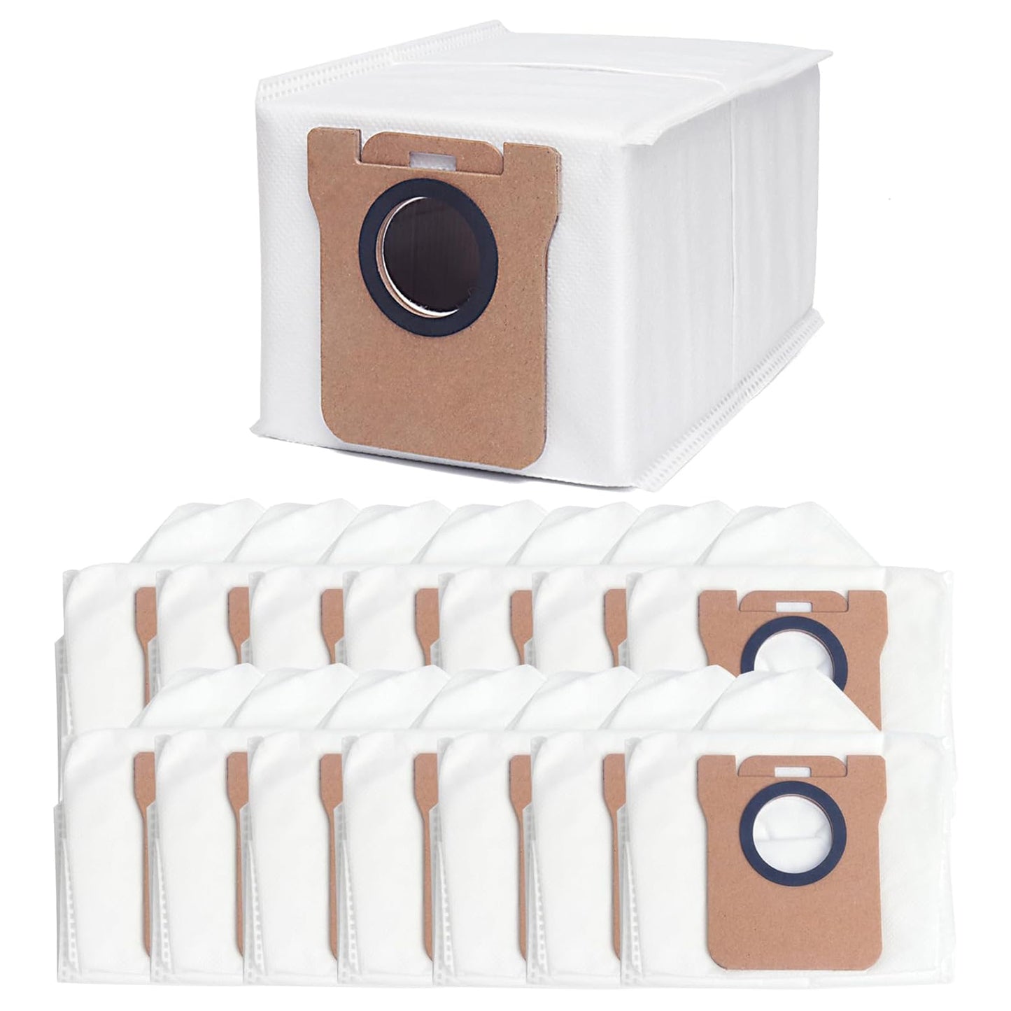 14 Pack Dust Bags Replacement for Dreametech L10s Ultra / L10 Ultra / L20 Ultra Robot Vacuum Accessories Parts