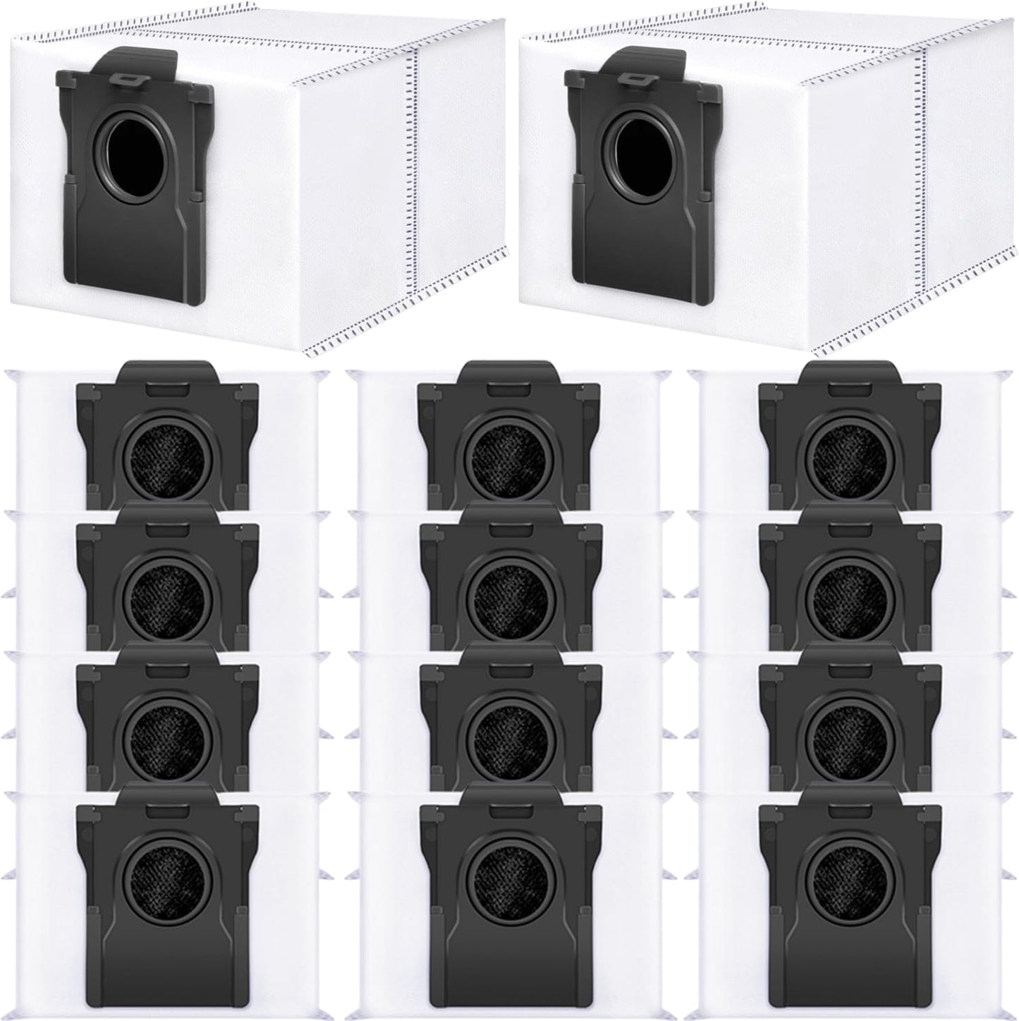 14Pcs Compatible with Dreame L10s Ultra Gen 2/X50 Ultra/L40 Ultra Robot Vacuum,3.2-Liter Large Capacity Activated Carbon Adsorptio Bags,Four-Layer Sealed Disposable dust bag,9 Week