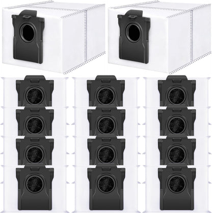 14Pcs Compatible with Dreame L10s Ultra Gen 2/X50 Ultra/L40 Ultra Robot Vacuum,3.2-Liter Large Capacity Activated Carbon Adsorptio Bags,Four-Layer Sealed Disposable dust bag,9 Week