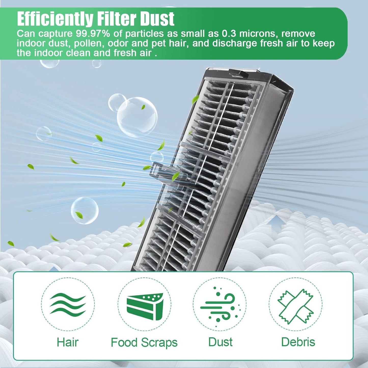HEPA Filter Accesories for Dreame L40s Ultra CE/L10s Pro Ultra Heat/ X30 Ultra/X30 Pro Plus/X30 Pro Ultra /X40 ultra complete Vacuum Cleaner,High efficiency filtration filter Replacement Part