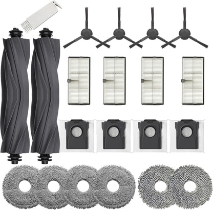 Accessories for Dreame L10s Ultra Heat L10s Ultra Gen 2/ L40s Ultra CE X30 Ultra Mova E30 mops Wipes X6; dust Bag X4; Filter HEPA X4; Main Brushes X2; Side Brushes X4 Spare Parts
