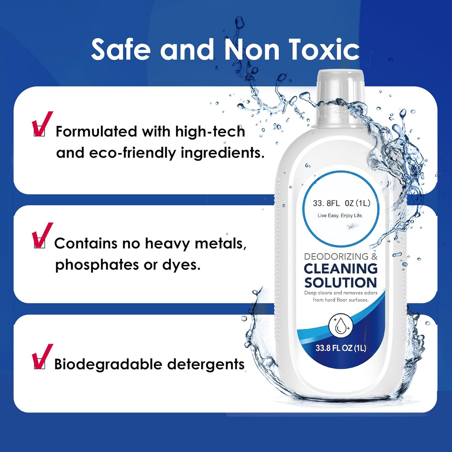 Tineco Floor Cleaning Solution 1L for iFLOOR Series (EXCEPT iFLOOR 5 Steam), FLOOR ONE S3 / S5 / S6 / S7 / S9 Artist Series (EXCEPT S5 Steam / S7 Steam/ S9 Artist Steam) Wet Dry Vacuum (33.8 OZ*2)