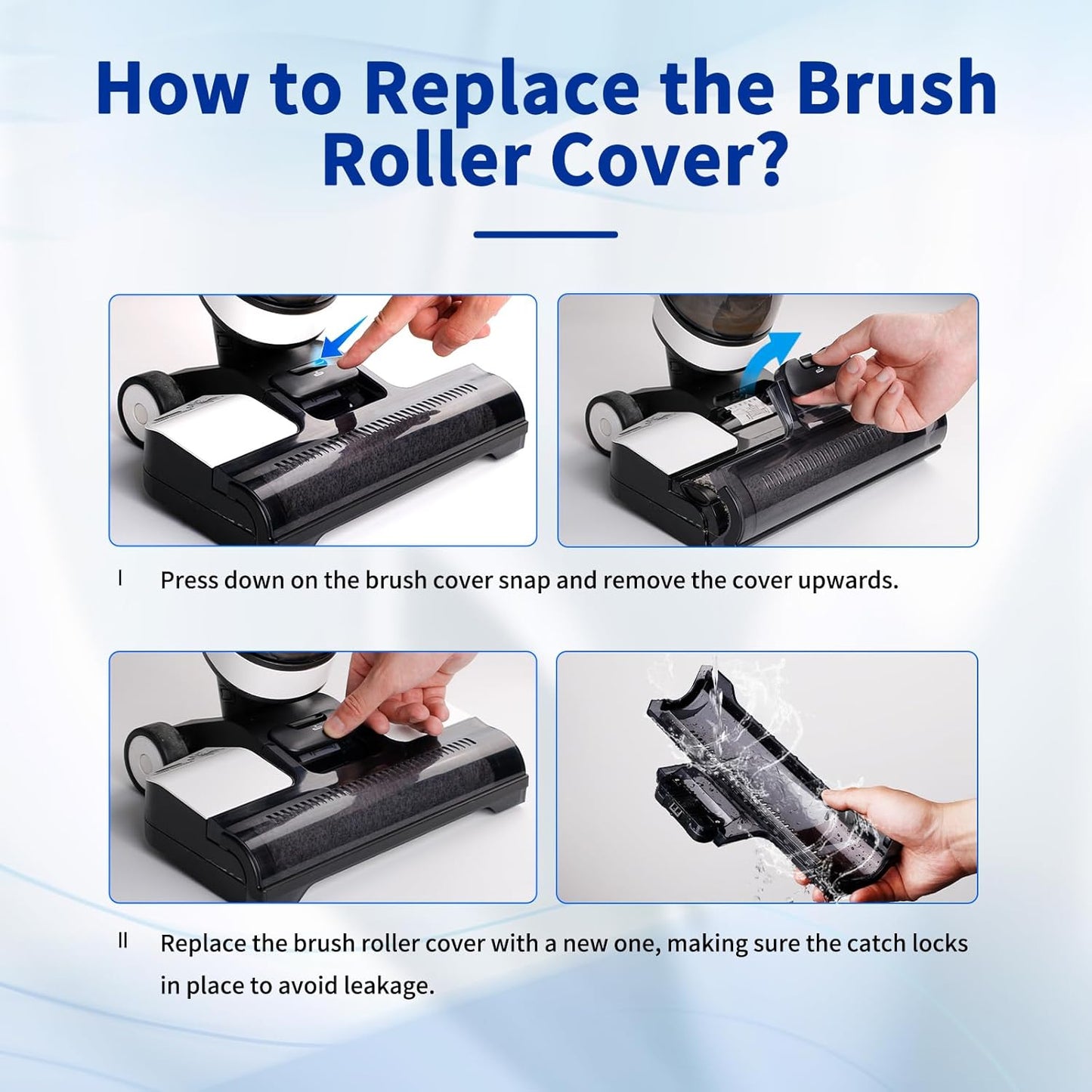 Vacuum Replacement Parts Main Brush Cover Compatible with Tineco iFloor 3/ Floor One S3 Cordless Vacuum Cleaners,Wet Dry Vacuum Cleaner Accessories