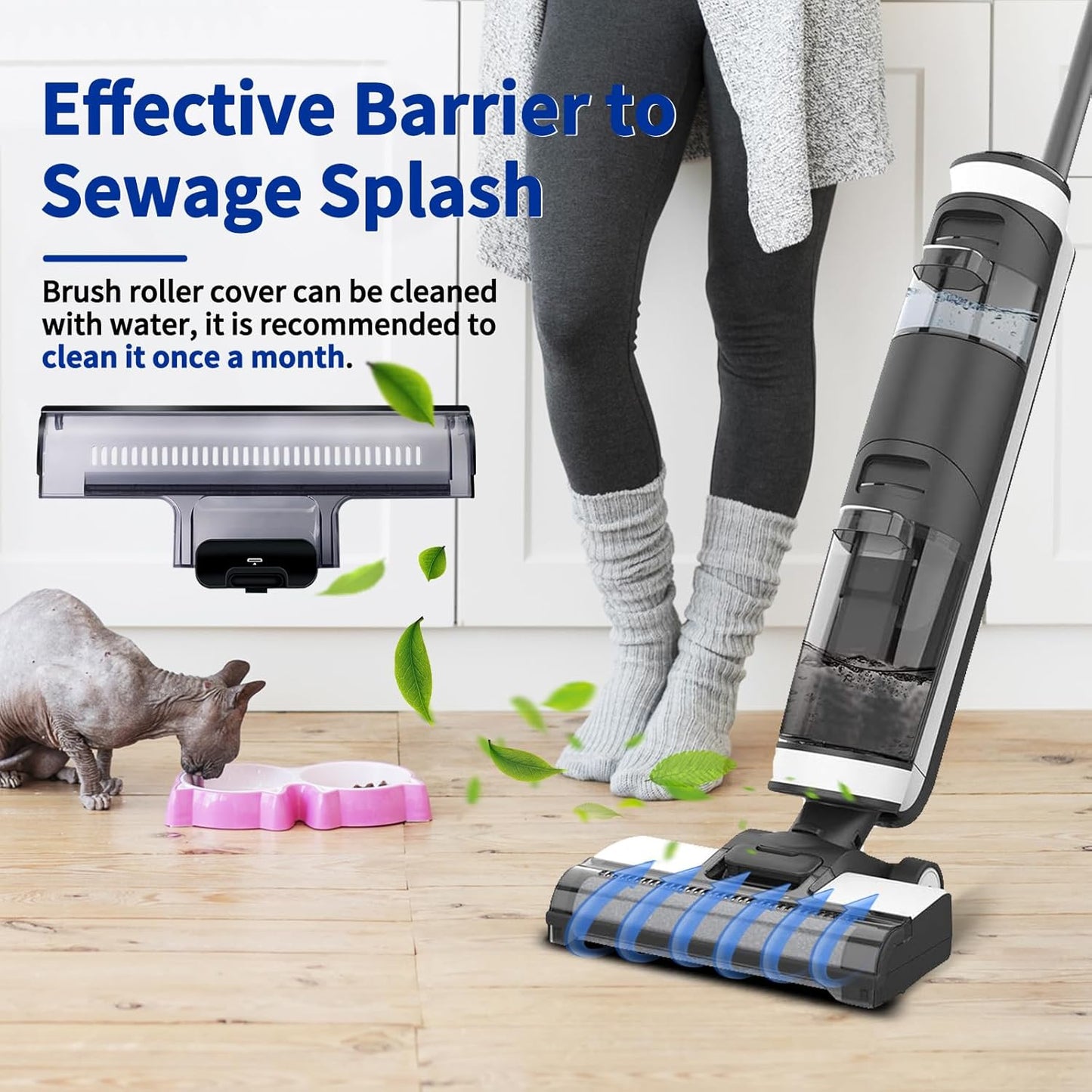 Vacuum Replacement Parts Main Brush Cover Compatible with Tineco iFloor 3/ Floor One S3 Cordless Vacuum Cleaners,Wet Dry Vacuum Cleaner Accessories