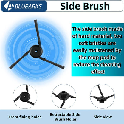 23Pcs Replacement Parts for Dreame X40 Ultra/L40 Ultra/MOVA P10 Pro Ultra Vacuum Cleaner Accessories Kit,1 Main Brush 6 Mop Pads 4 Hepa Filters 6 Side Brush 6 Vacuum Bags