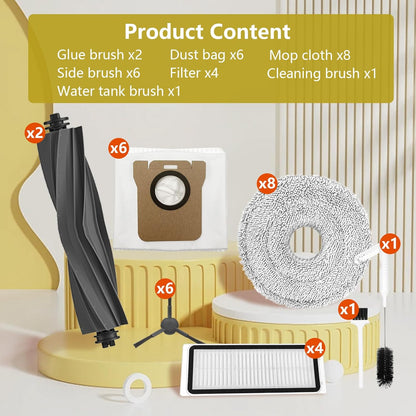 14Pcs Compatible with Dreame L10s Ultra Gen 2/X50 Ultra/L40 Ultra Robot Vacuum,3.2-Liter Large Capacity Activated Carbon Adsorptio Bags,Four-Layer Sealed Disposable dust bag,9 Week