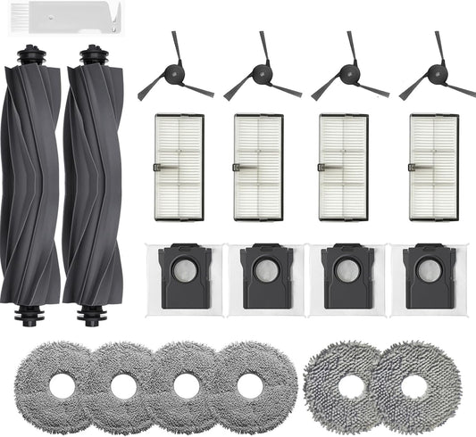 Replacement Parts Accessories For Dreame X40 Ultra Complete L40 Ultra X40 Master MOVA P10 Pro Ultra Mop Pads X6; Dust bag X4; Filter HEPA X4; Main Brushes X2; Side Brushes X4