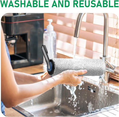 Vacuum Brushes and Filters Kit Compatible with Tineco Floor ONE S5, Floor One S5 Pro Wet Dry Cordless Vacuum Cleaners, 3 Roller Brushes, 3 Filters, 1 Cleaner Brush