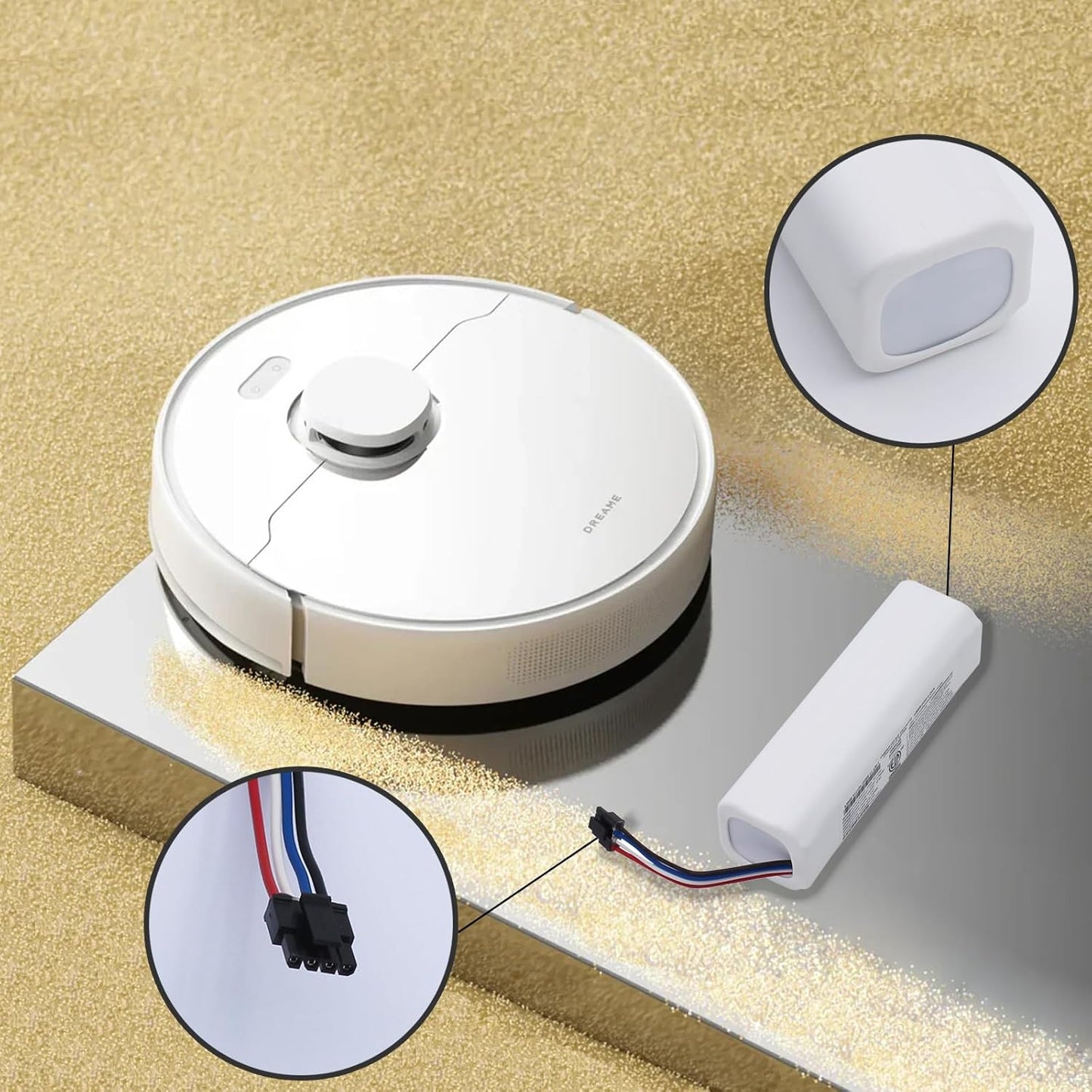 Original P2008-4S2P-MMBK Battery Accessories for Dreame F9/D9/D9 Pro/D9 Max/L10 Pro Vacuum Cleaner 14.4V 5200mAh