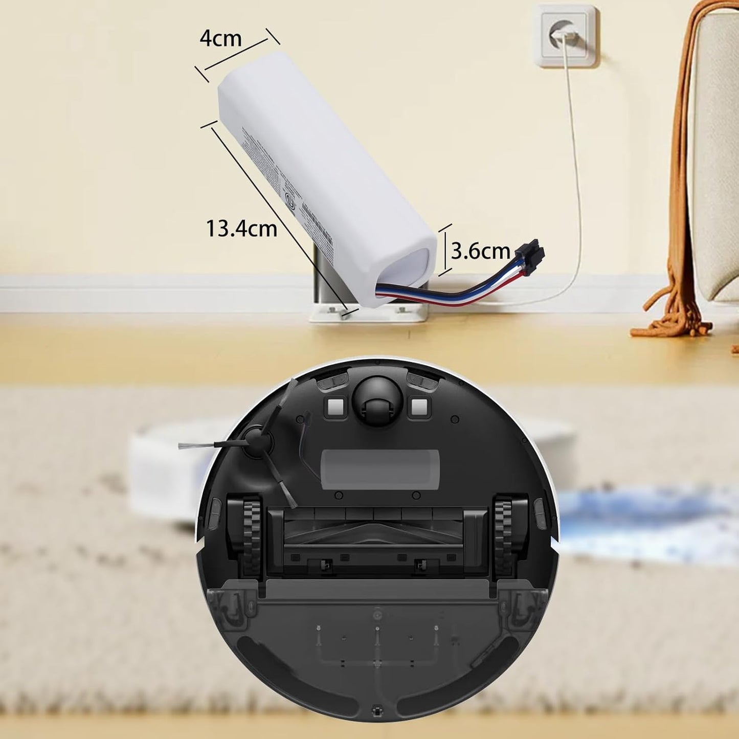 Original P2008-4S2P-MMBK Battery Accessories for Dreame F9/D9/D9 Pro/D9 Max/L10 Pro Vacuum Cleaner 14.4V 5200mAh