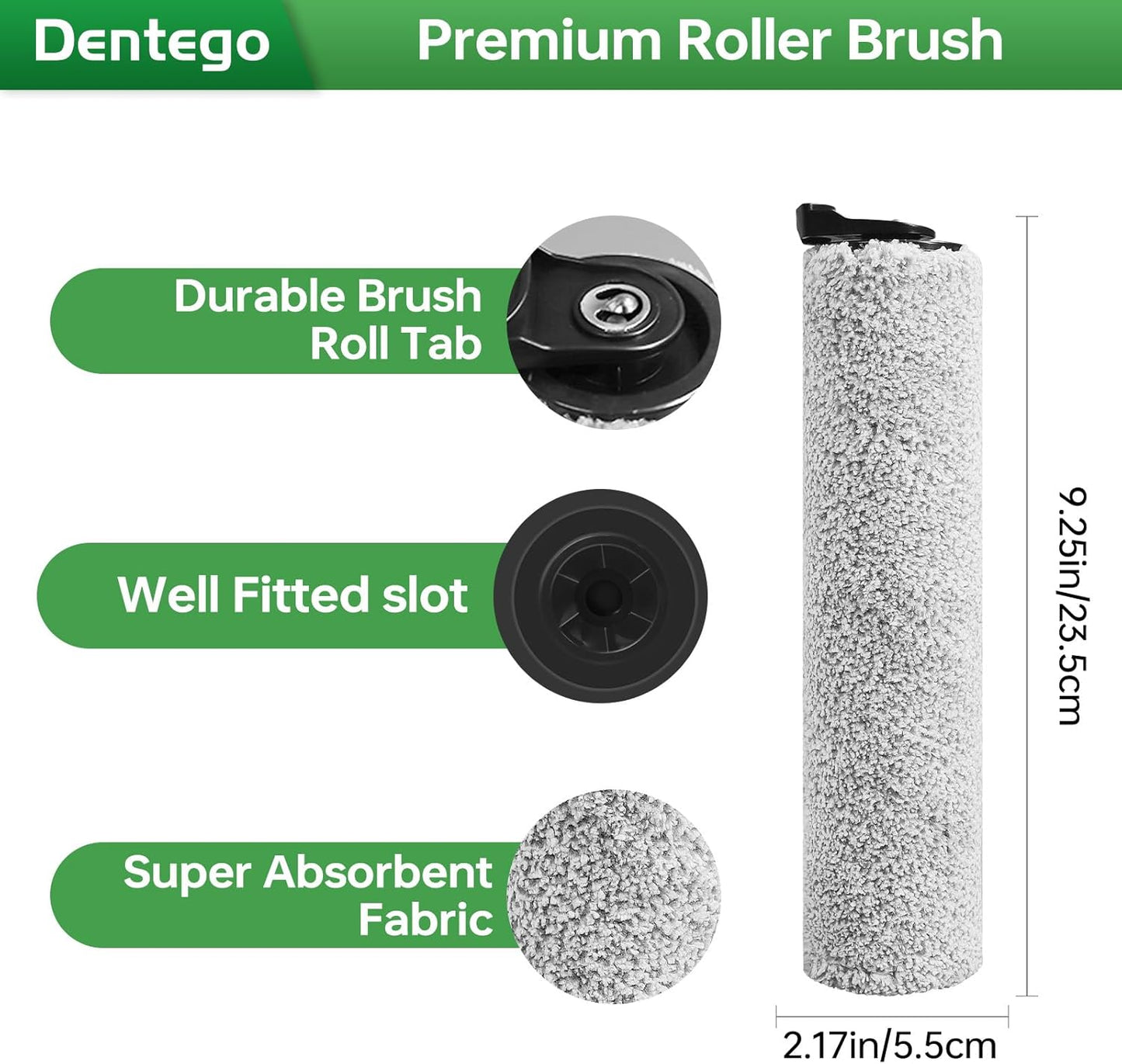 Floor ONE S3 Roller Brush Replacement Compatible with Tineco Floor ONE S3 and iFloor 3 Cordless Wet Dry Vacuum Cleaner, 2 Pack