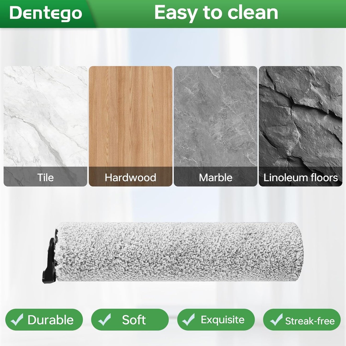 Floor ONE S3 Roller Brush Replacement Compatible with Tineco Floor ONE S3 and iFloor 3 Cordless Wet Dry Vacuum Cleaner, 2 Pack