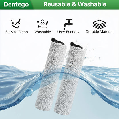 Floor ONE S3 Roller Brush Replacement Compatible with Tineco Floor ONE S3 and iFloor 3 Cordless Wet Dry Vacuum Cleaner, 2 Pack