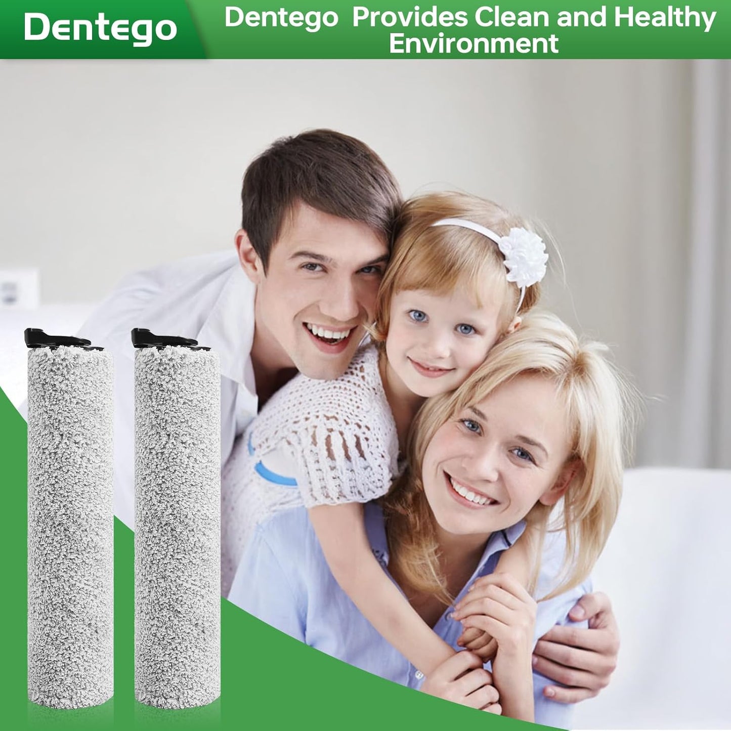 Floor ONE S3 Roller Brush Replacement Compatible with Tineco Floor ONE S3 and iFloor 3 Cordless Wet Dry Vacuum Cleaner, 2 Pack