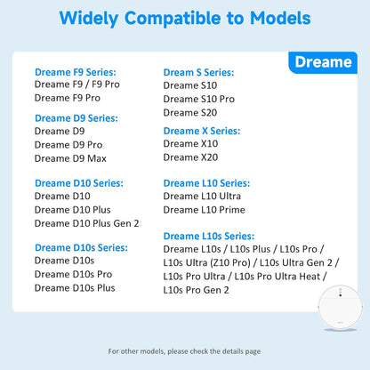 for Dreame L10s Ultra, L10,L10s,L10 Pro,L10 Pro Plus,D9,D9 Max,D9 Pro,F9,D10,D10s,D10 Plus,RL55L,RLS5-BL0,RLS5-WH0,RVS5-WH0,Z10 Pro Robot Vacuum Cleaner P2008-4S2P-MMBK-14.4V Li-ion 6700mAh Battery