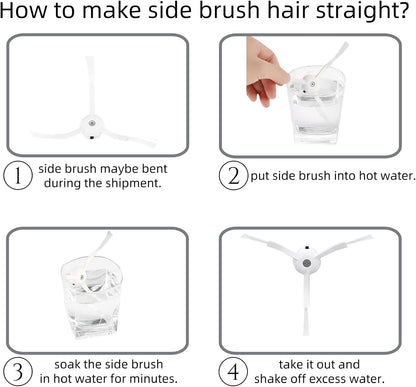 Accessories Kit for Dreame Bot D10 Plus RLS3D Robot Vacuums, 2 Main Brush, 4 HEPA Filter, 4 Side Brush, 1 Cleaning Tool, Replacement Parts Spare Repair Attachments