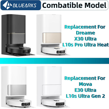 23Pcs Replacement Parts for Dreame L10s Ultra Gen 2/L10s Pro Heat Ultra/X30 Ultra Vacuum Cleaner Accessories Kit,1 Main Brush 4 Hepa Filters 6 Side Brush 6 Vacuum Bags 6 Mop Pads