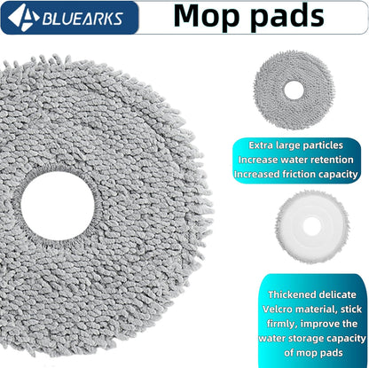 23Pcs Replacement Parts for Dreame L10s Ultra Gen 2/L10s Pro Heat Ultra/X30 Ultra Vacuum Cleaner Accessories Kit,1 Main Brush 4 Hepa Filters 6 Side Brush 6 Vacuum Bags 6 Mop Pads