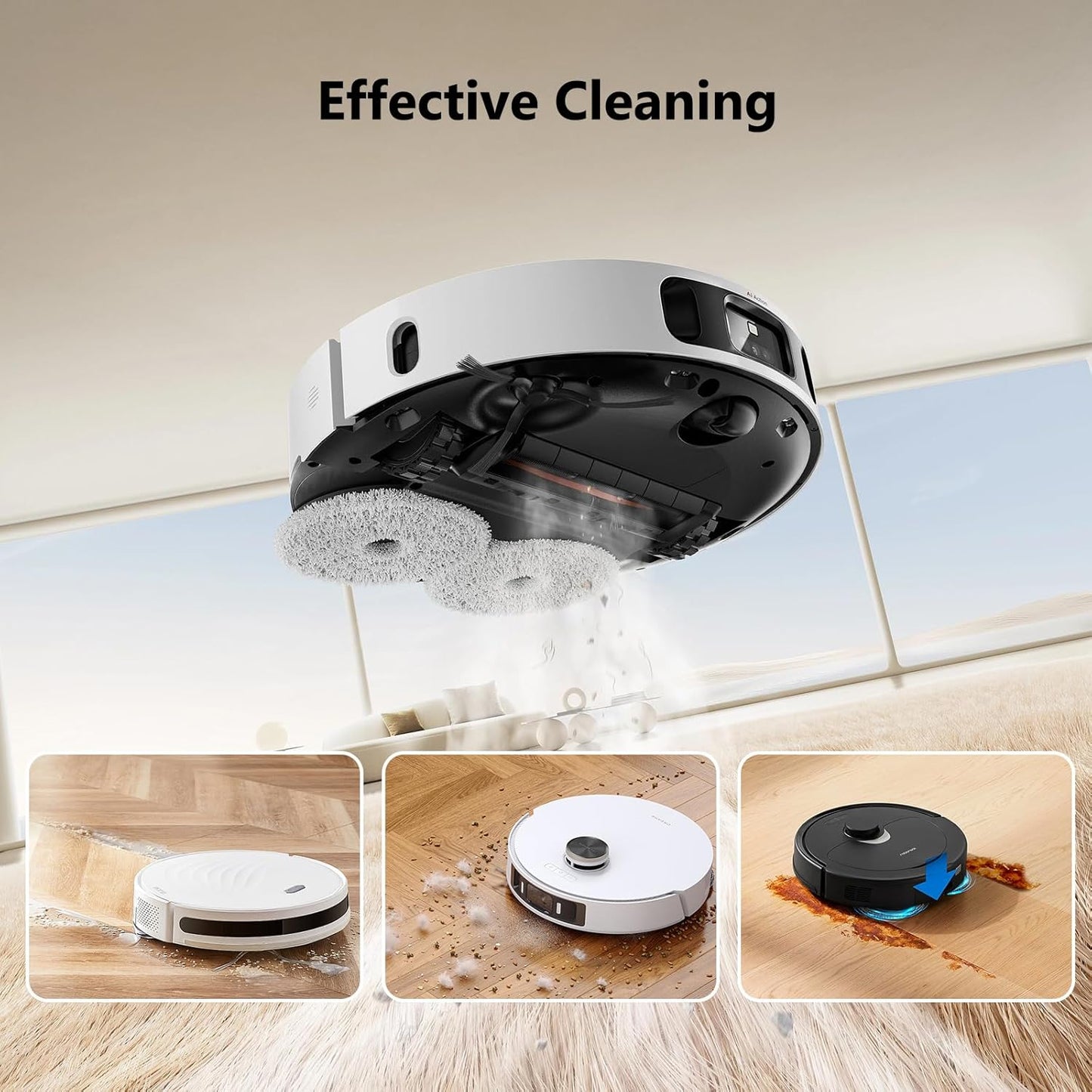 Robot Vacuum Mop Pads, Compatible with Dreame X40 Ultra, L10s Ultra, L10s Pro Ultra, L10s Plus, L40 Ultra, L30 Ultra, X30 Ultra, L20 Ultra – Reusable & Washable Wet Mopping Pads (6Pcs)