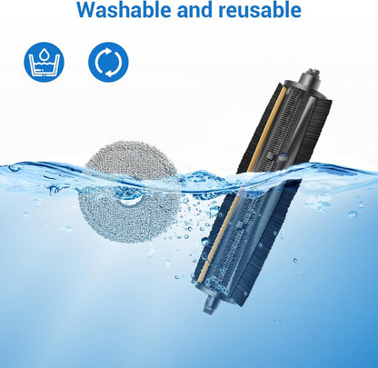 10Pcs TriCut-Brush for Dreame X40 Ultra/ X30 Ultra/ L30 Ultra/ L10s Ultra/ L20 Ultra/ L10s Pro Ultra/ L40 Ultra, for MOVA P10 Ultra/ P10 Pro Ultra/ P50 Pro Ultra Parts Accessories Kit