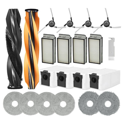Dreame X50 Ultra Replacement Parts Accessories for Dreame X50 Ultra Complete L50 Ultra X50 Master L40s Pro Ultra MOVA V50 Mop Pads X6 Dust Bags X4; HEPA Filter X4; Main Brushes X2; Side Brushes X4