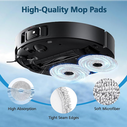 6-Pack Mop Pads for Dreame L40 Ultra/L10S Ultra/ L10S Ultra Gen2/X40 Ultra/L10s Pro Ultra Heat/L20 Ultra/ L10S Plus/X30 Ultra/X40 Master/L10 Ultra Robot Vacuum, Washable Microfiber Replacement Pads