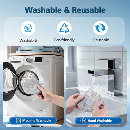 6-Pack Mop Pads for Dreame L40 Ultra/L10S Ultra/ L10S Ultra Gen2/X40 Ultra/L10s Pro Ultra Heat/L20 Ultra/ L10S Plus/X30 Ultra/X40 Master/L10 Ultra Robot Vacuum, Washable Microfiber Replacement Pads