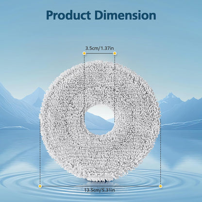 6-Pack Mop Pads for Dreame L40 Ultra/L10S Ultra/ L10S Ultra Gen2/X40 Ultra/L10s Pro Ultra Heat/L20 Ultra/ L10S Plus/X30 Ultra/X40 Master/L10 Ultra Robot Vacuum, Washable Microfiber Replacement Pads