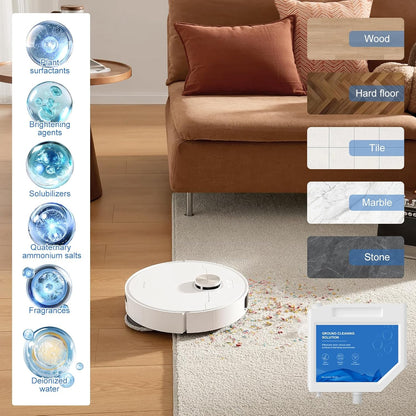 Floor Cleaning Solution Compatible with Dreame Cleaning Solution, Multi-Surface Original Flavor L10 Ultra Detergent, Compatible with L10s Ultra Robot Vacuum (300ml)