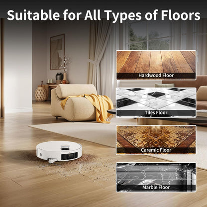 Dual Main Brush for Dreame L50 Pro Ultra,X50 Ultra,X50 Master,L40s Pro Ultra Vacuum Cleaner Replacement Parts, X50 Ultra Robot Vacuum and Mop Roller Detangling Main Roller Brush