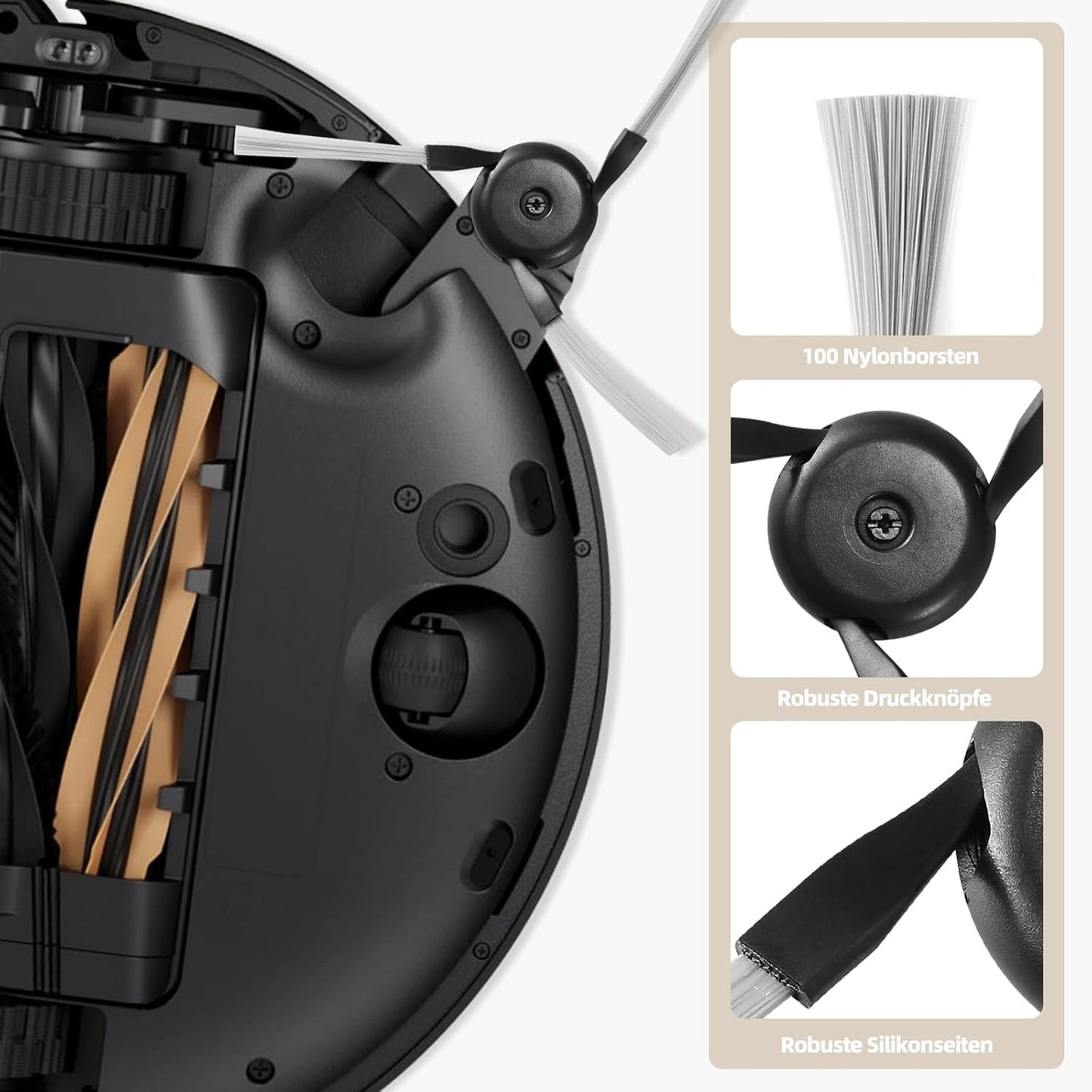 26 Pack Accessories for Dreame X50 Ultra Complete / X50 Master / L50 Pro Ultra / L50 Ultra Vacuum Robot, 2 Main Brush 6 Mop Pads 6 Dust Bags 6 Sidebrush 4 Filter 1 Cleaning Brush 1 Screwdriver