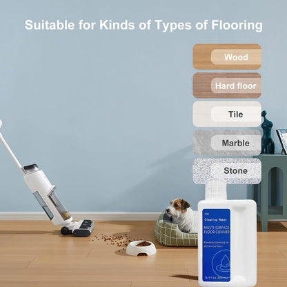 Floor Cleaning Solution Original Scent Compatible with Dreame Cleaning Solution, Residue & Streak Free, Suitable for All Robot Vacuum Cleaners and Wireless Wet Dry Dual-Use Vacuum Cleaners 500mL