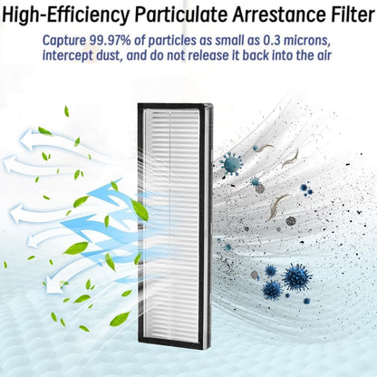 Accessories Kit Spare for Dreame D9 / L10 Pro Robot Vacuum Cleaners Accessory, 1 Main Brush, 2 Filters, 4 Side Brushes, Replacement Parts Repair Attachment