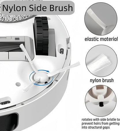 Accessories Kit Spare for Dreame D9 / L10 Pro Robot Vacuum Cleaners Accessory, 1 Main Brush, 2 Filters, 4 Side Brushes, Replacement Parts Repair Attachment