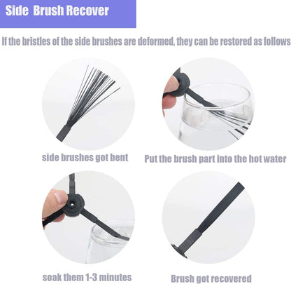 Dreame L20 Ultra Replacement Accessories for Dreame L20 Ultra / L30 Ultra Robot Vacuum:6 HEPA Filters 6 Side brushes 6 Mop Pads 6 Dust Bags 2 Main Brush Cleaning Brush 25 Packs