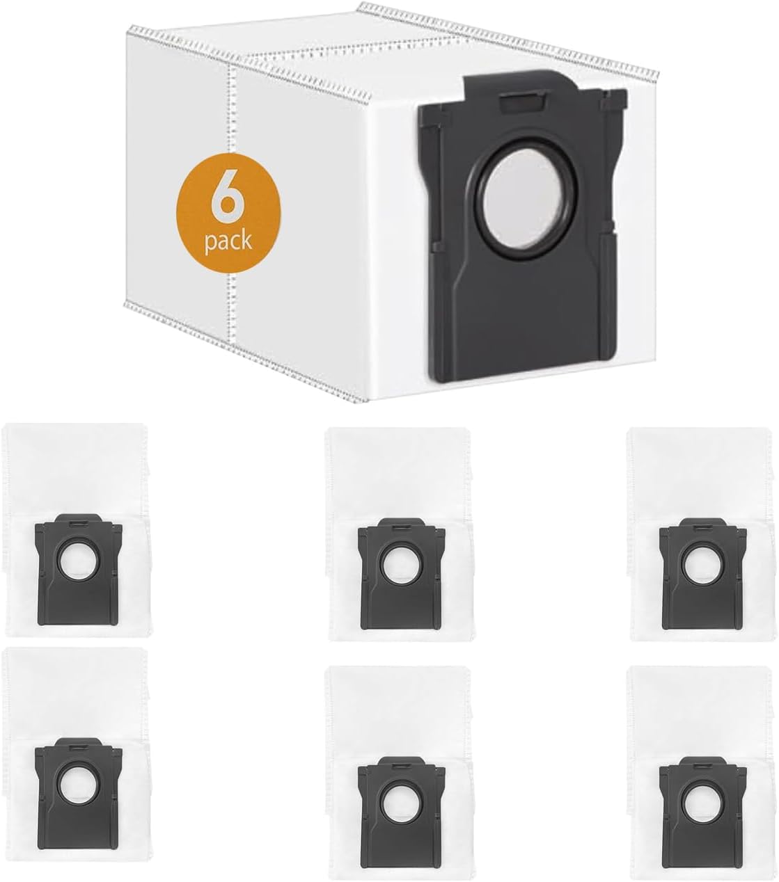 Replacement Dust Bags Compatible with Dreame L10S Pro Ultra Heat/X50 Ultra/X40 Ultra Robot Vacuum Auto-Emptying Base,3.2-Liter Large Capacity 6-Packs