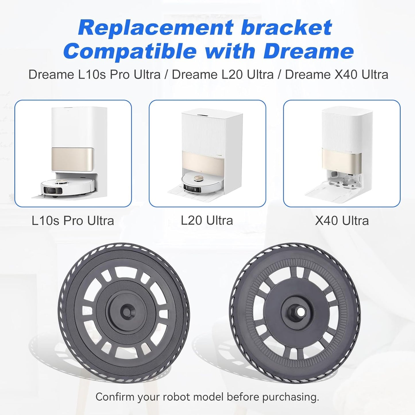 Mop Pad Plate Accessories for Dreame L10s Pro Ultra Heat/L10s Ultra Gen2/X30 Ultra/X40 Ultra/L20 Ultra/X40 Master/L40 Ultra - Board Holder Replacement Mop Tray Part Attachment