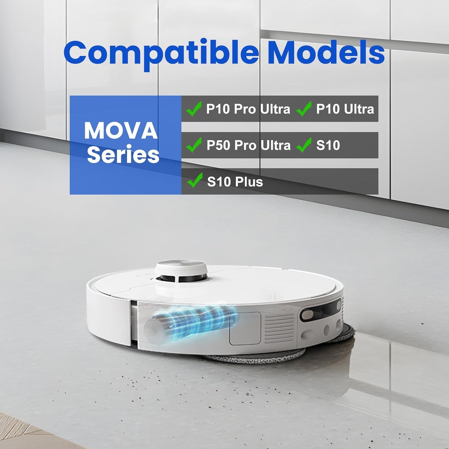 DREAME TriCut Brush Compatible with L10s Ultra/L20 Ultra/L10s Pro Ultra/X30 Ultra/X40 Ultra/L30 Ultra/L40 Ultra/X40 Master/L10s Ultra Gen 2, Ideal for Pet Hair, Carpet and Hard Floor