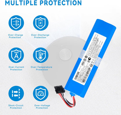 6800mAh Vacuum Battery Replacement for Dreame Bot X30 Ultra, D10s Plus, L30 Ultra, RCXE0307, RLX56CE, RLX63CE, RLX63CE-2, X40 Pro Ultra, X40 Ultra Robot Vacuum Cleaner with Tools