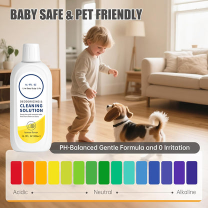 Compatible for Tineco FLOOR ONE S5/S3/IFLOOR3/IFLOOR2, Compatible for IFLOOR SERIES Vacuum Robot,Floor Cleaning Liquid Solution Lemon Flavor 500ml(pack of 4)