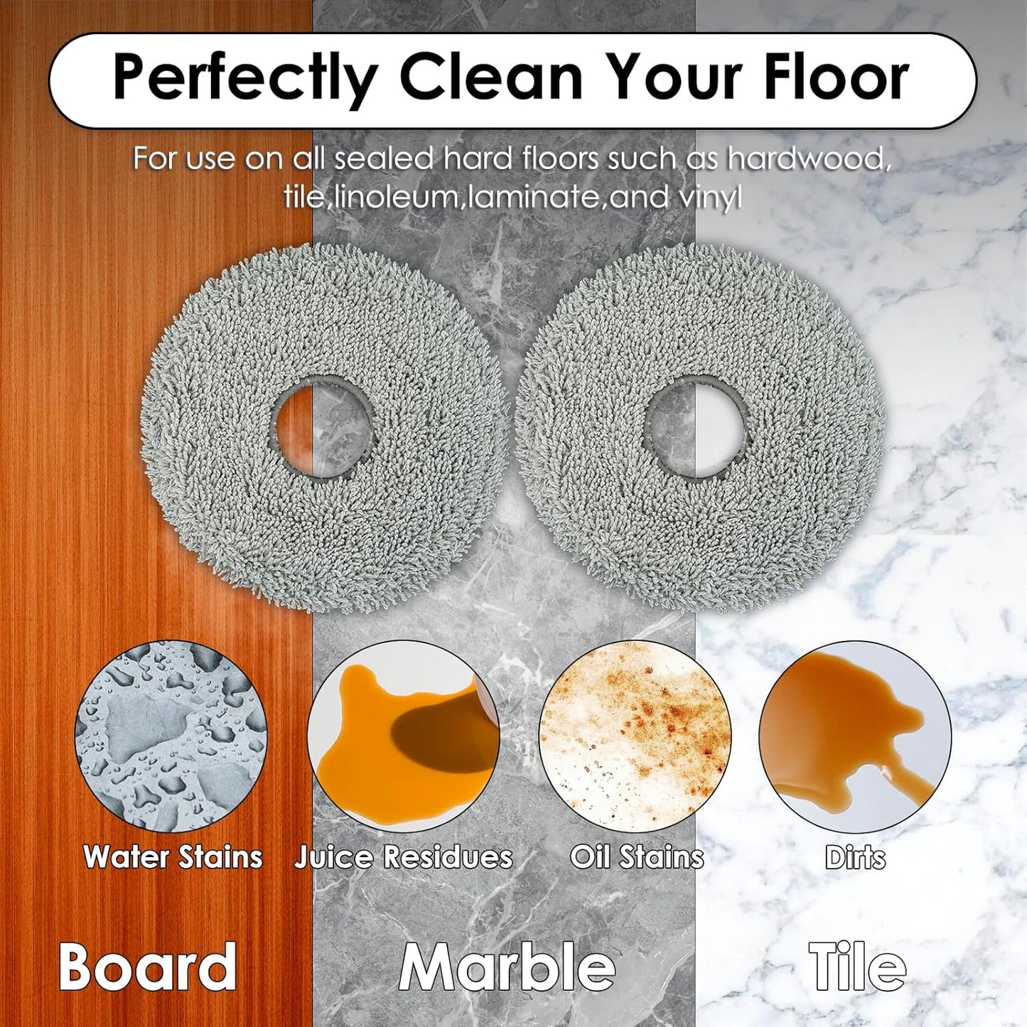 (18 Pack) X50 Ultra Replacement Parts Compatible with Dreame X50 Ultra Robot Vacuum Cleaner, 2 Roller Brushes, 4 Side Brushes, 4 Dust Bags, 4 HEPA Filters, 4 Mop Pads, Accessories Kit