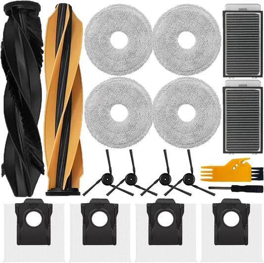 Replacement for Dreame X50 Ultra, L50 Ultra, L40s Pro Ultra, for Mova V50 Ultra Robot Vacuum Cleaner, 1 Main Brush, 2 HEPA Filters, 4 Dust Bags, 4 Mop Pads, 4 Side Brushes, L50 Ultra Accessories