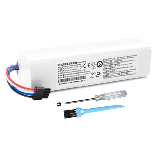 6800mAh Vacuum Battery Replacement for Dreame L20 Ultra, L20 Pro Ultra, L20 Ultra Complete, X30 Ultra, Bot L10s Ultra Gen2, Bot L20 Ultra, Bot X30 Ultra, RLL32SE, RLX41CE, RLX56C Robot Vacuum Cleaner